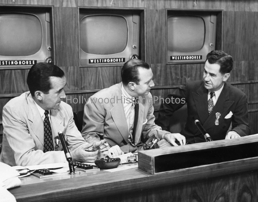 CBS political team Edward R Murrow Walter Cronkite and Lowell Thomas 1952 WM.jpg